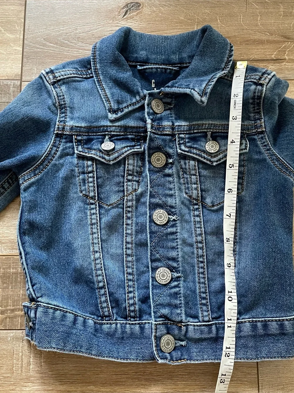 Gap Baby Denim Jacket 12-18 Months Soft Stretch Jean Trucker Medium Wash